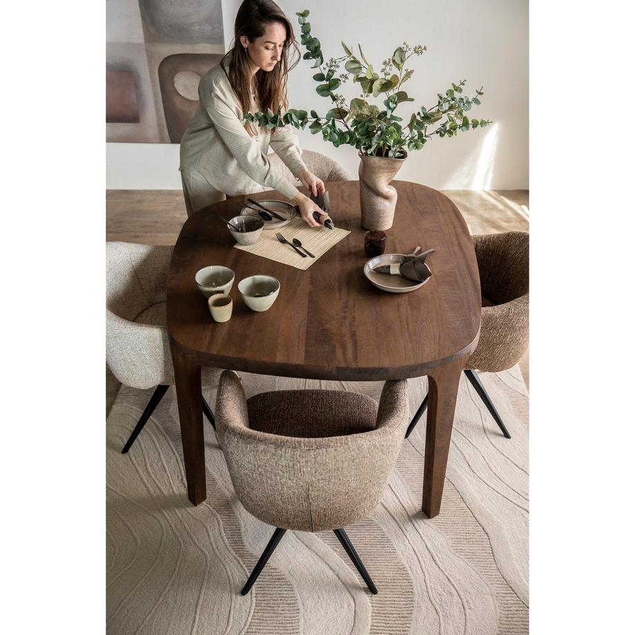 mutoni Table de salle à manger Taylor Mango 140x120  