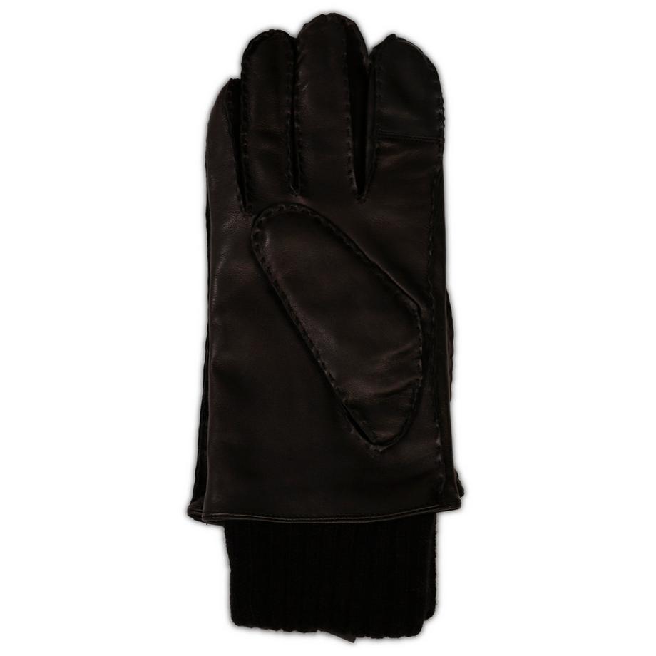 CASH-MERE.CH Gants en cuir à doublure allongée et fonction écran tactile  