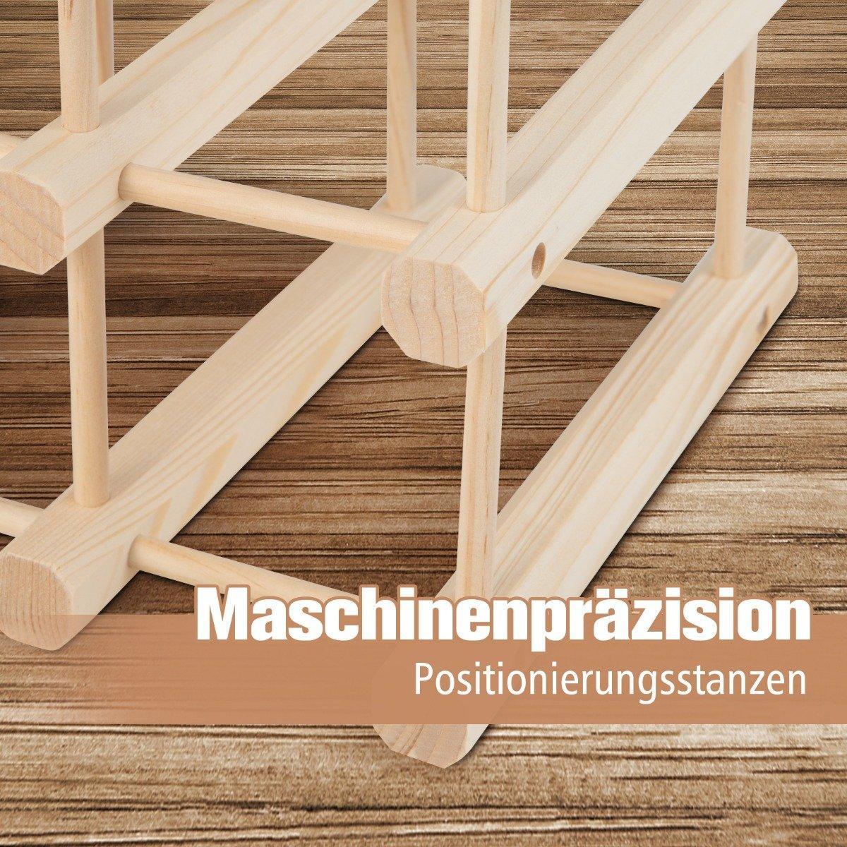 B2X Portabottiglie in legno, portabottiglie, portabottiglie per 36 bottiglie, portabottiglie, portabottiglie vino, naturale  