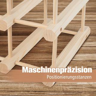 B2X Portabottiglie in legno, portabottiglie, portabottiglie per 36 bottiglie, portabottiglie, portabottiglie vino, naturale  