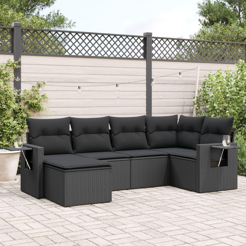 VidaXL set divano da giardino Polirattan  