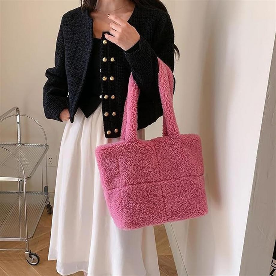 Only-bags.store Schicke Kunstpelz Umhängetasche  