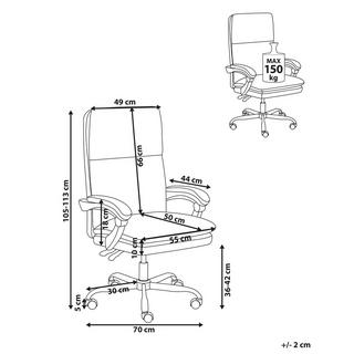 Beliani Poltrona da scrivania en Pelle sintetica Classico SERENE  