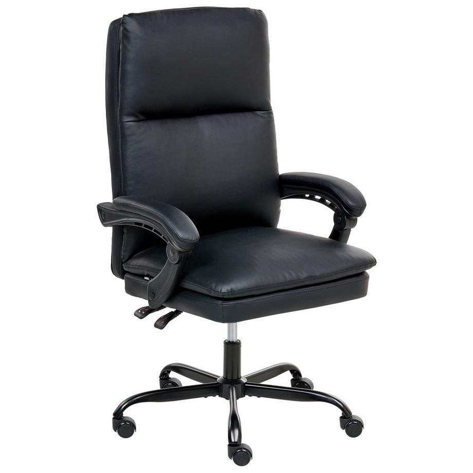 Fauteuil de bureau en Cuir PU Traditionnel SERENE