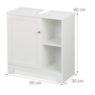 Northio Meuble sous-vasque avec porte et 4 compartiments  