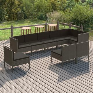 VidaXL Garten-sofagarnitur poly-rattan  