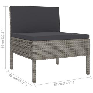 VidaXL Garten-sofagarnitur poly-rattan  