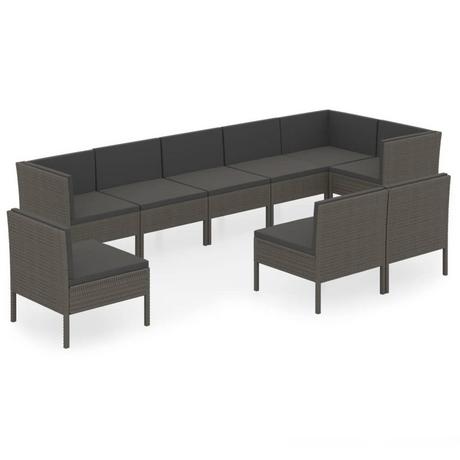 VidaXL Garten-sofagarnitur poly-rattan  