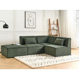 Beliani Sofa mit Ottomane aus Cord Modern LEMVIG  