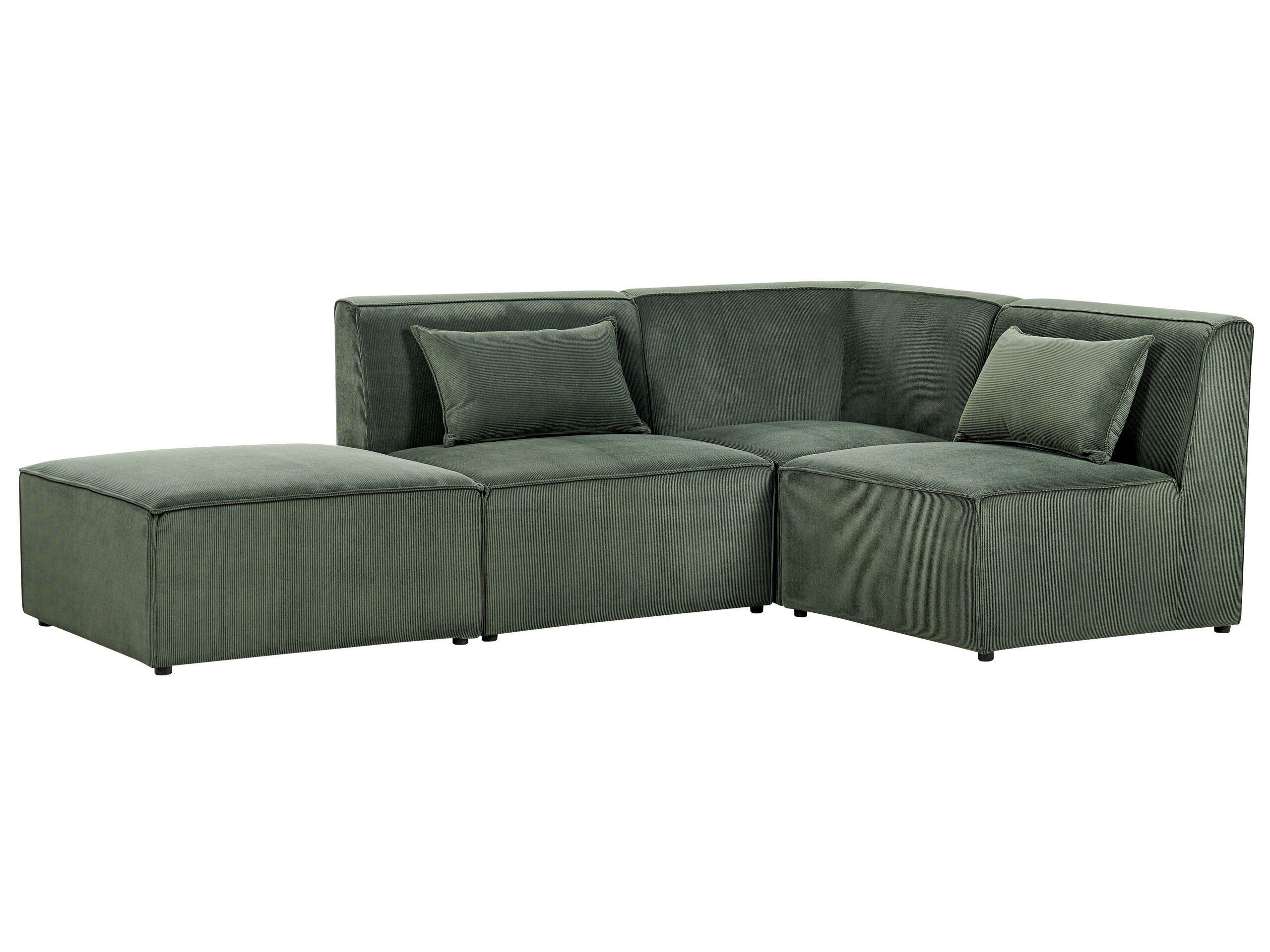 Beliani Sofa mit Ottomane aus Cord Modern LEMVIG  