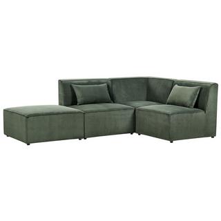 Beliani Sofa mit Ottomane aus Cord Modern LEMVIG  