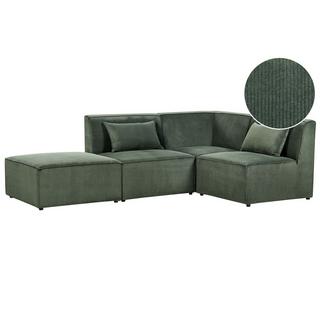 Beliani Sofa mit Ottomane aus Cord Modern LEMVIG  