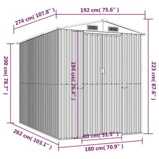 VidaXL Abri de jardin acier  