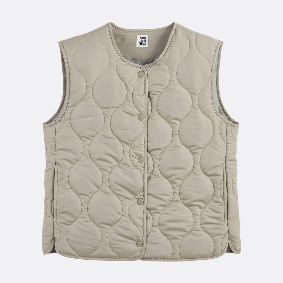La Redoute Collections Doudoune sans manches à boutons-pression  