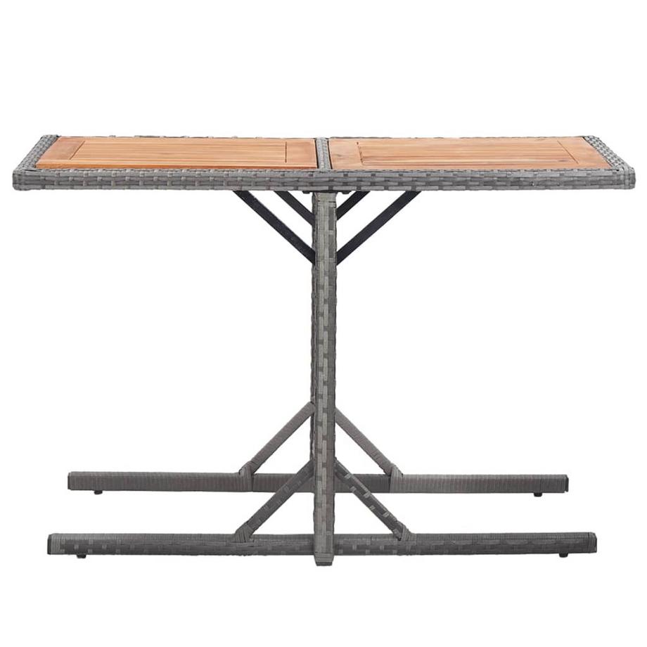 VidaXL Table d'extérieur rotin synthétique  