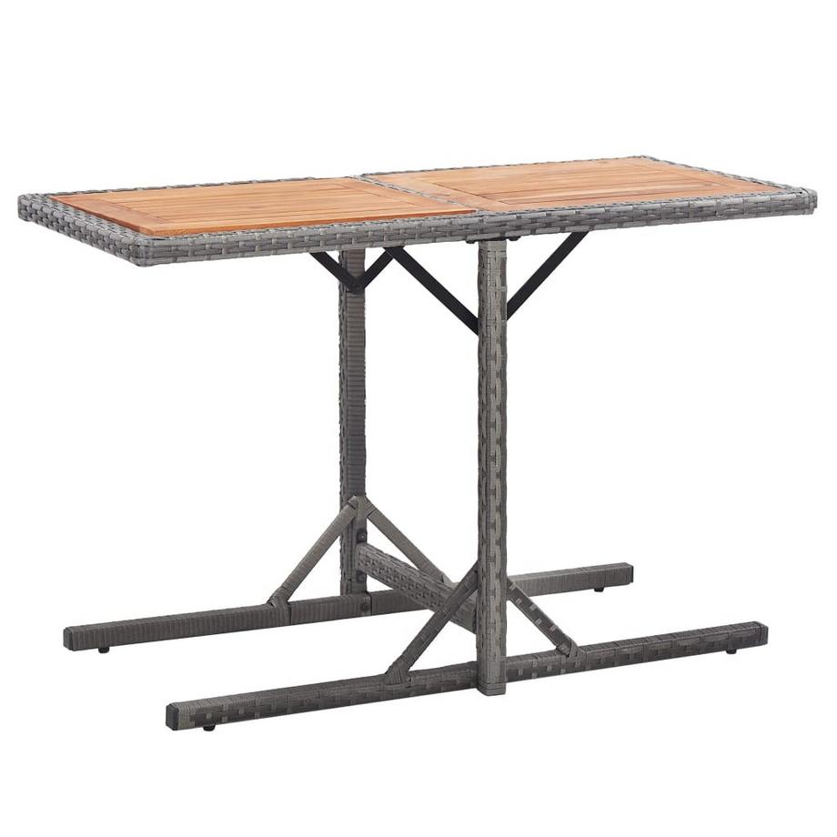 VidaXL Table d'extérieur rotin synthétique  