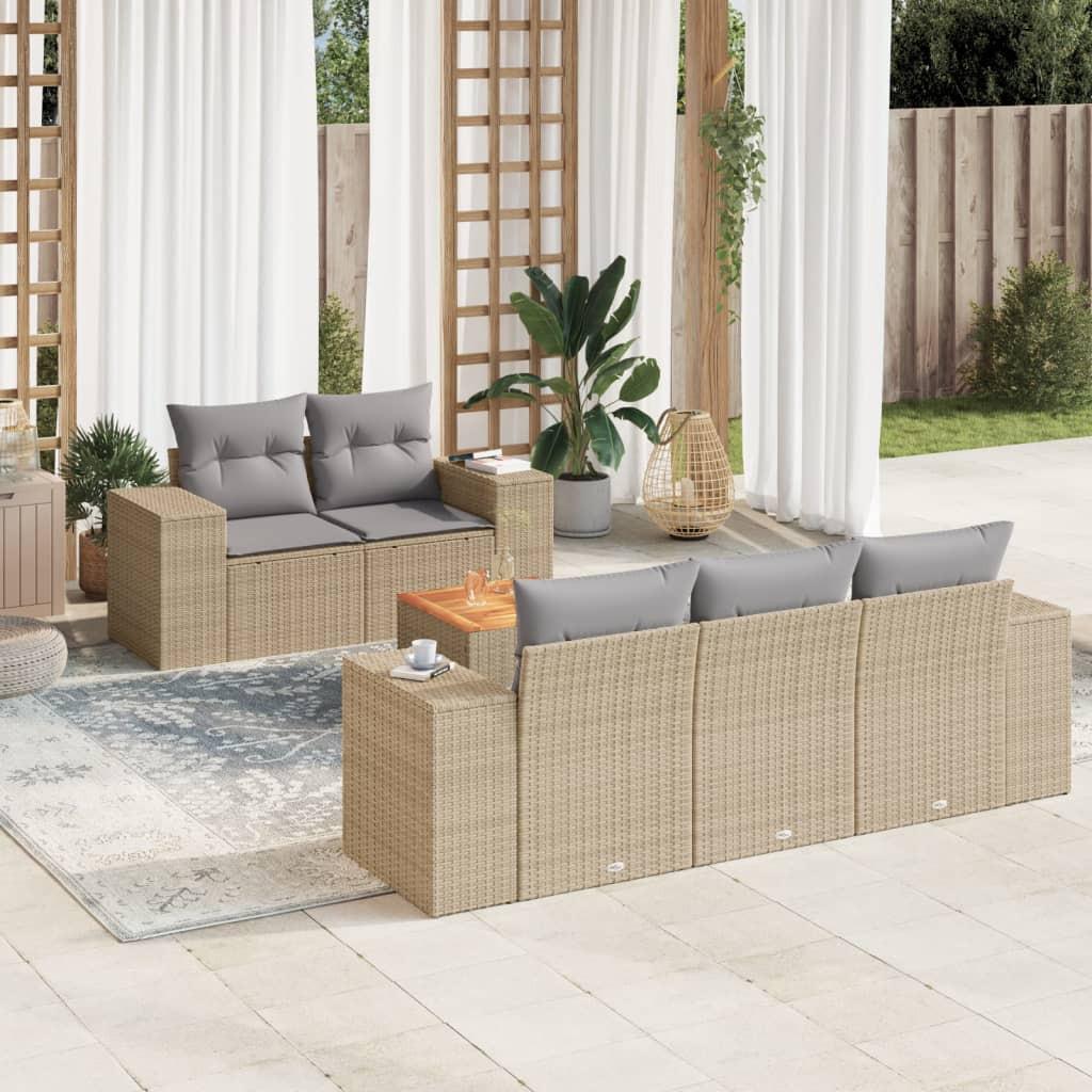 VidaXL Ensemble de canapés de jardin rotin synthétique  