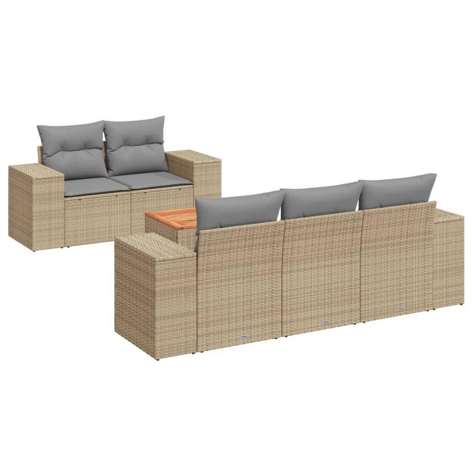set divano da giardino Polirattan