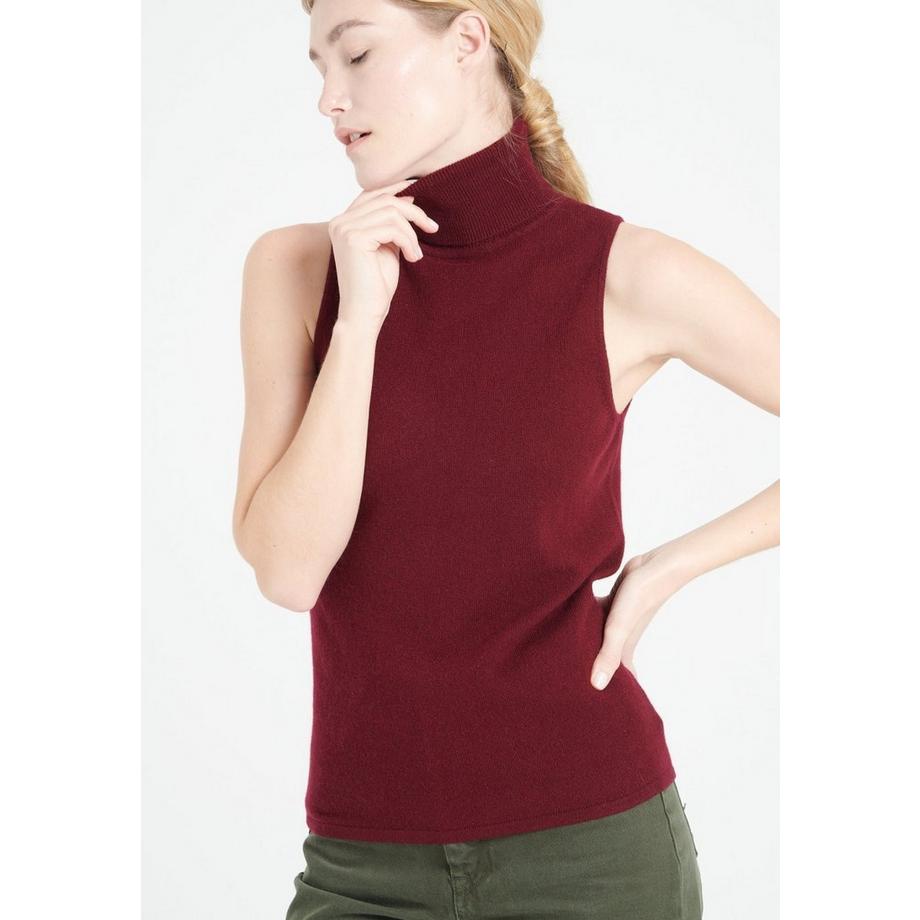 LILLY 13 Maglia dolcevita senza maniche - 100% cashmere