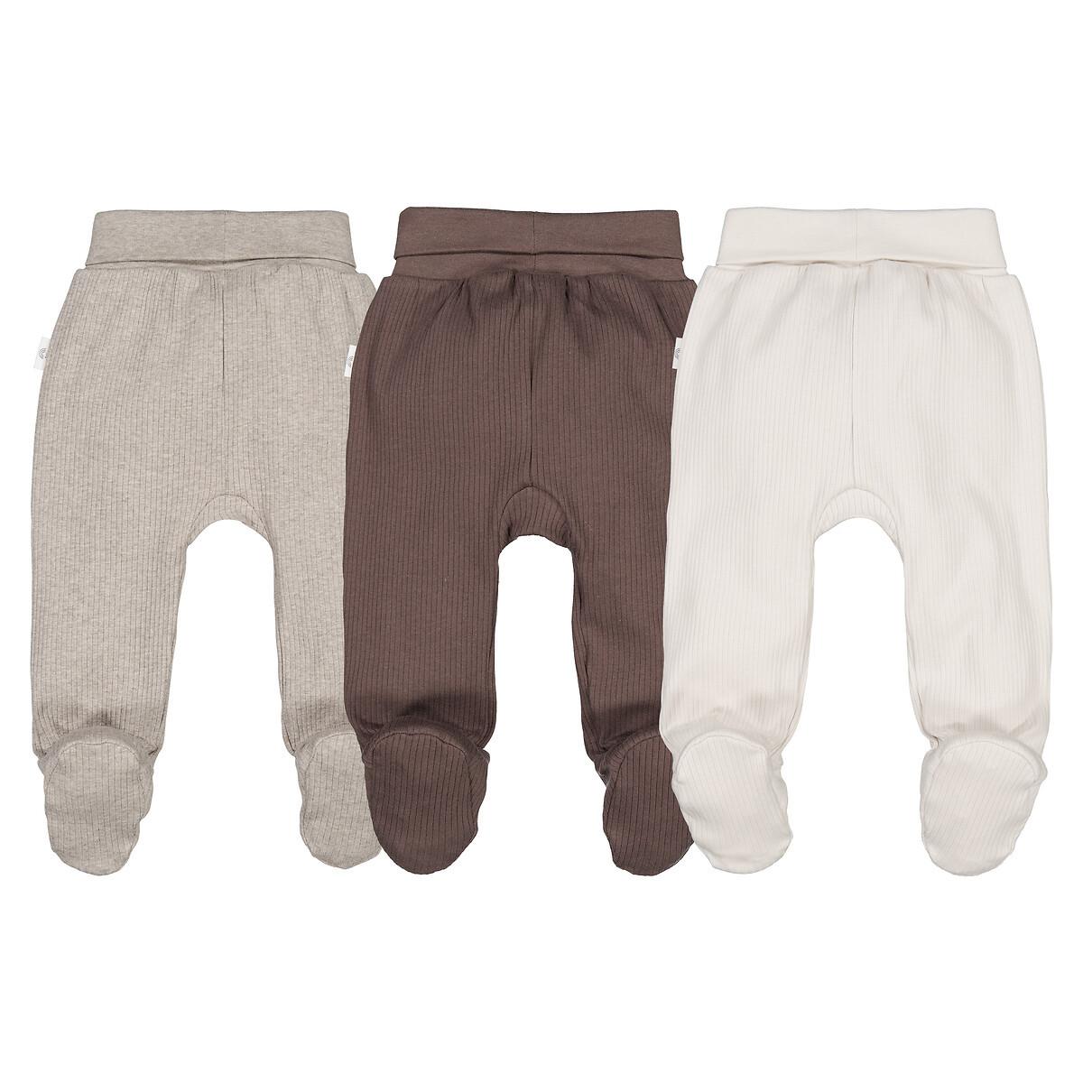 La Redoute Collections  Lot de 3 leggings à pieds en maille côtelée 