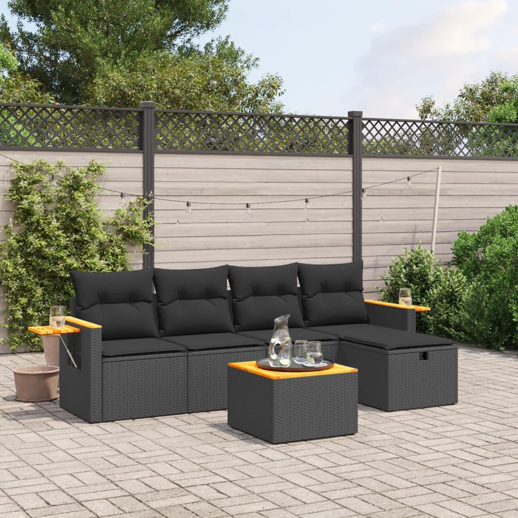 VidaXL set divano da giardino Polirattan  