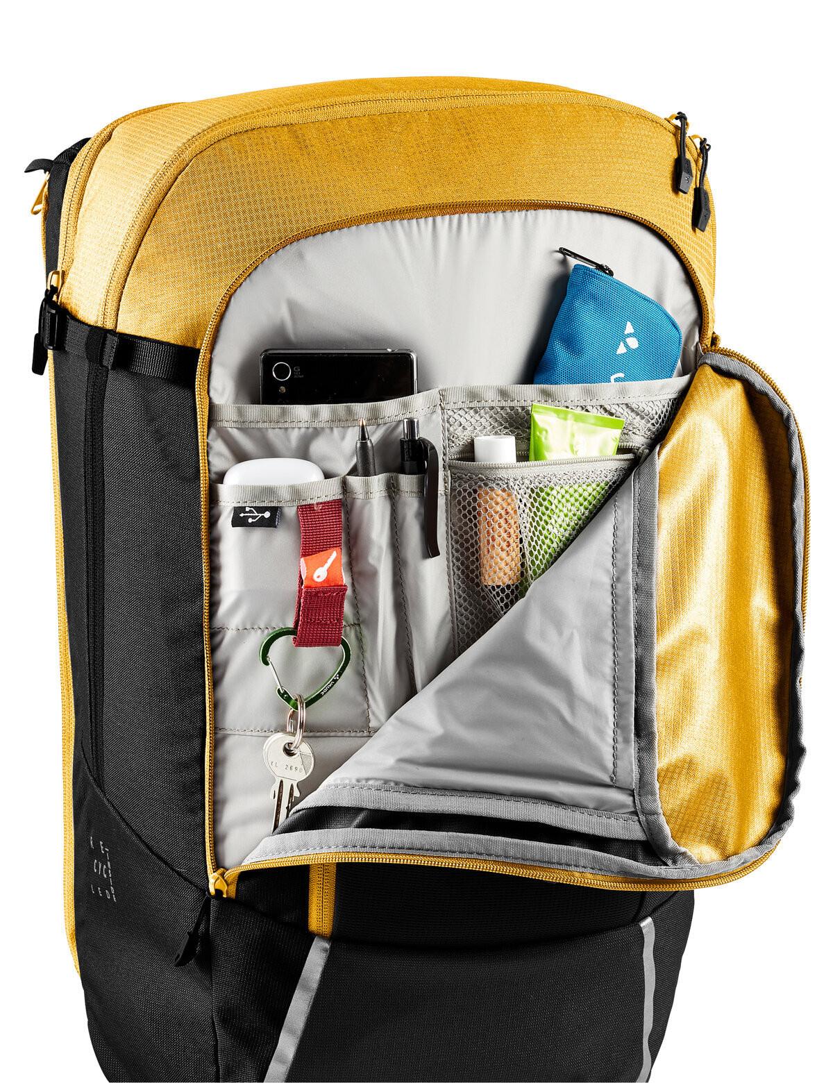 VAUDE Cycle 28 II umwandelbarer Rucksack und Gepäckträgertasche  