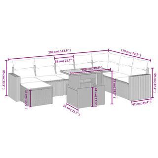 VidaXL Garten sofagarnitur poly-rattan  