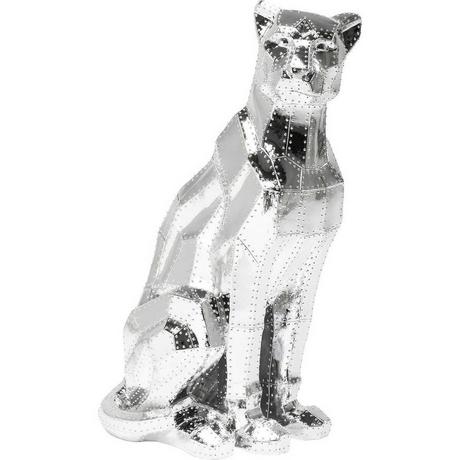 KARE Design Deko Figur Sitting Cat Rivet Chrome  