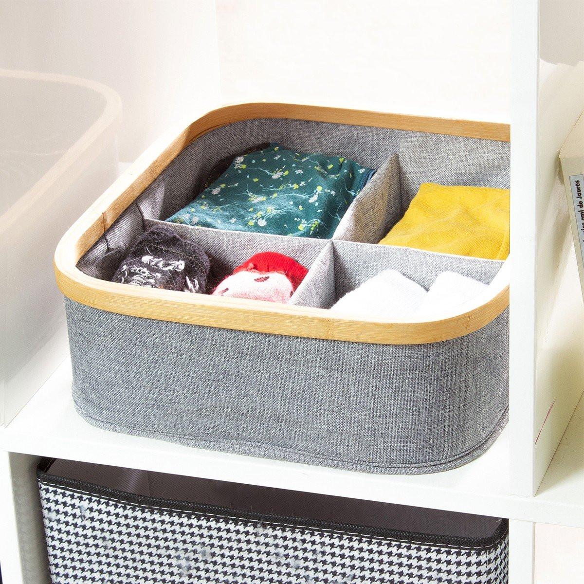 Calicosy Korbrahmen Bambus 4 Fächer  