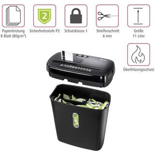 hama Aktenvernichter Streifenschnitt 6 mm 11 l  