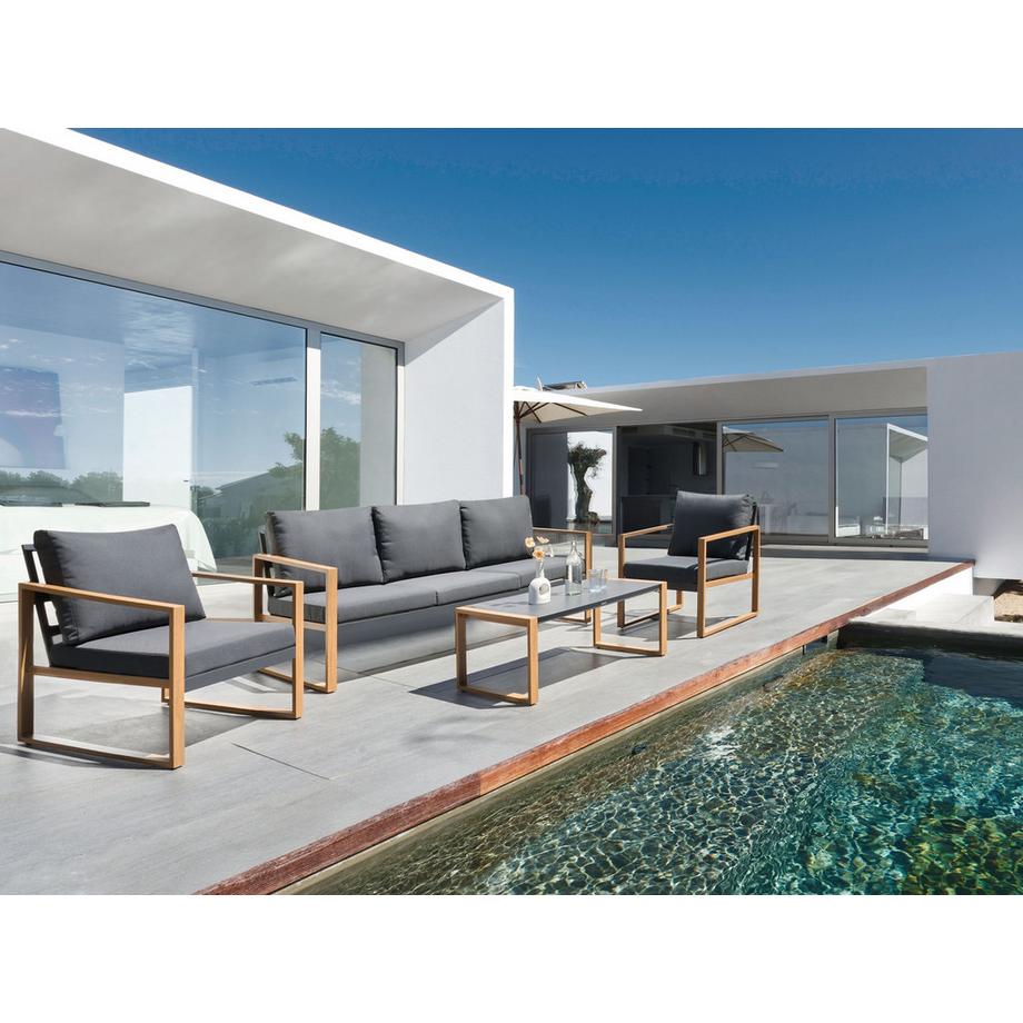 Beliani Ensemble de salon avec table en Aluminium Moderne GELSO  