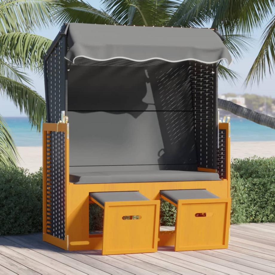 VidaXL Strandkorb poly-rattan  