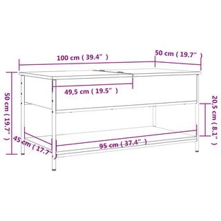 VidaXL Table basse métal  