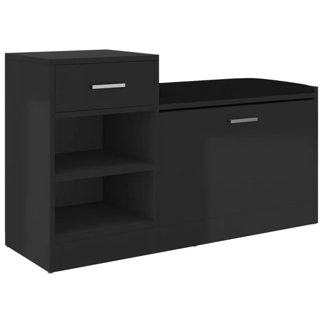 VidaXL - scarpiera Legno multistrato, One Size, Nero