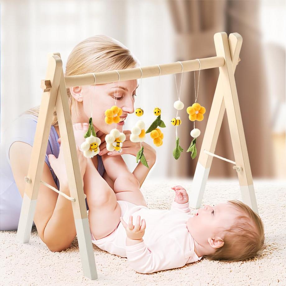 Activity-board  Baby Hölzerner Spielbogen, Baby Gym hölzernes Baby, Spielbogen Neugeborenes 