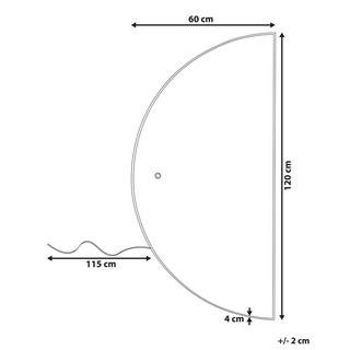 Beliani Wandspiegel aus Glas Minimalistisch LOUE  