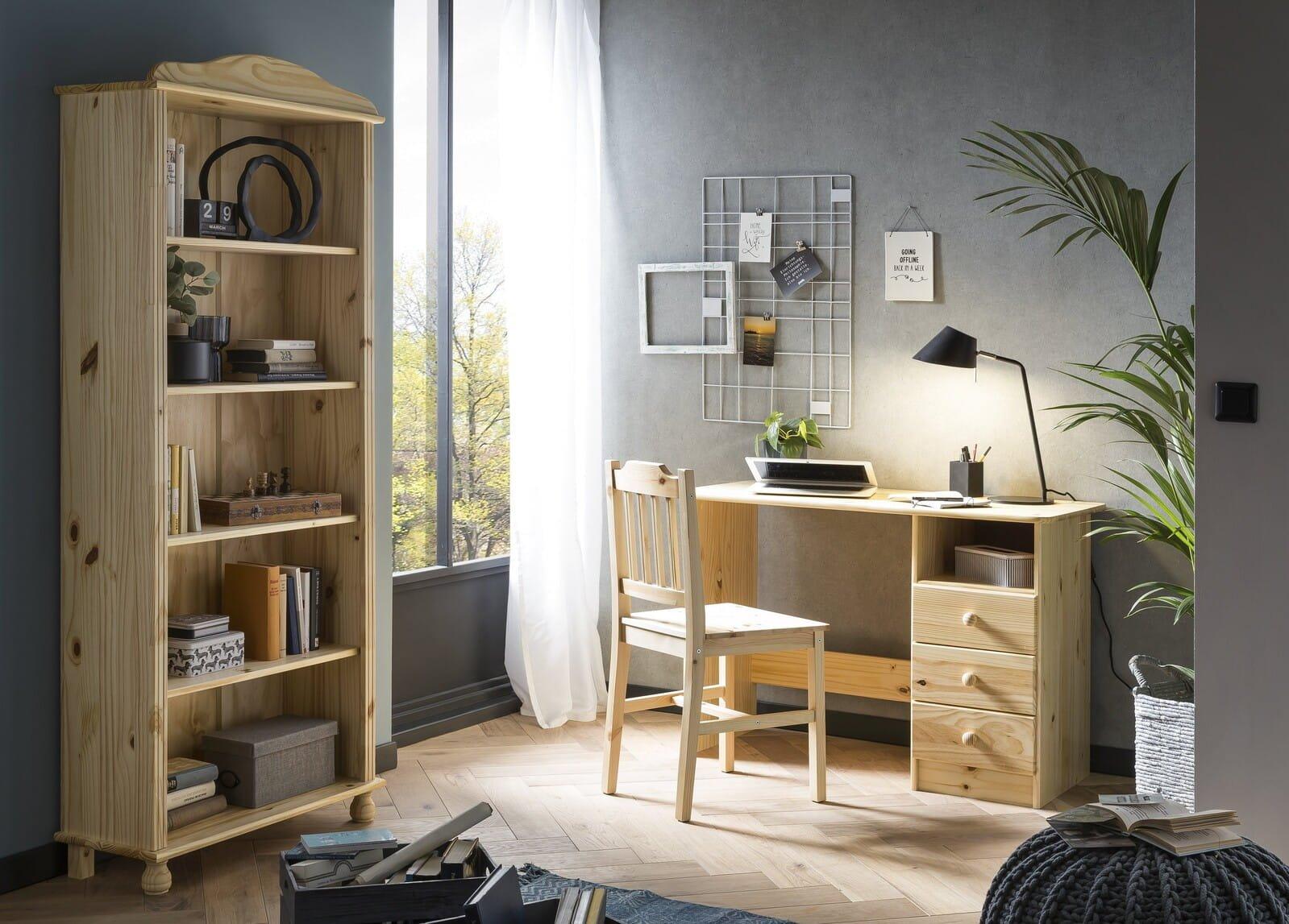 mutoni Bureau en pin massif naturel 110x54  