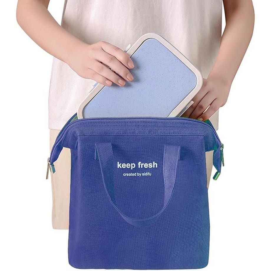 Only-bags.store  Isolierte Lunch Bag, einfache Bento Kühltasche, Lunch Tote Bag für Lunch Box, Erwachsene Picknick Arbeiten Wandern Strand Lunch Bag 