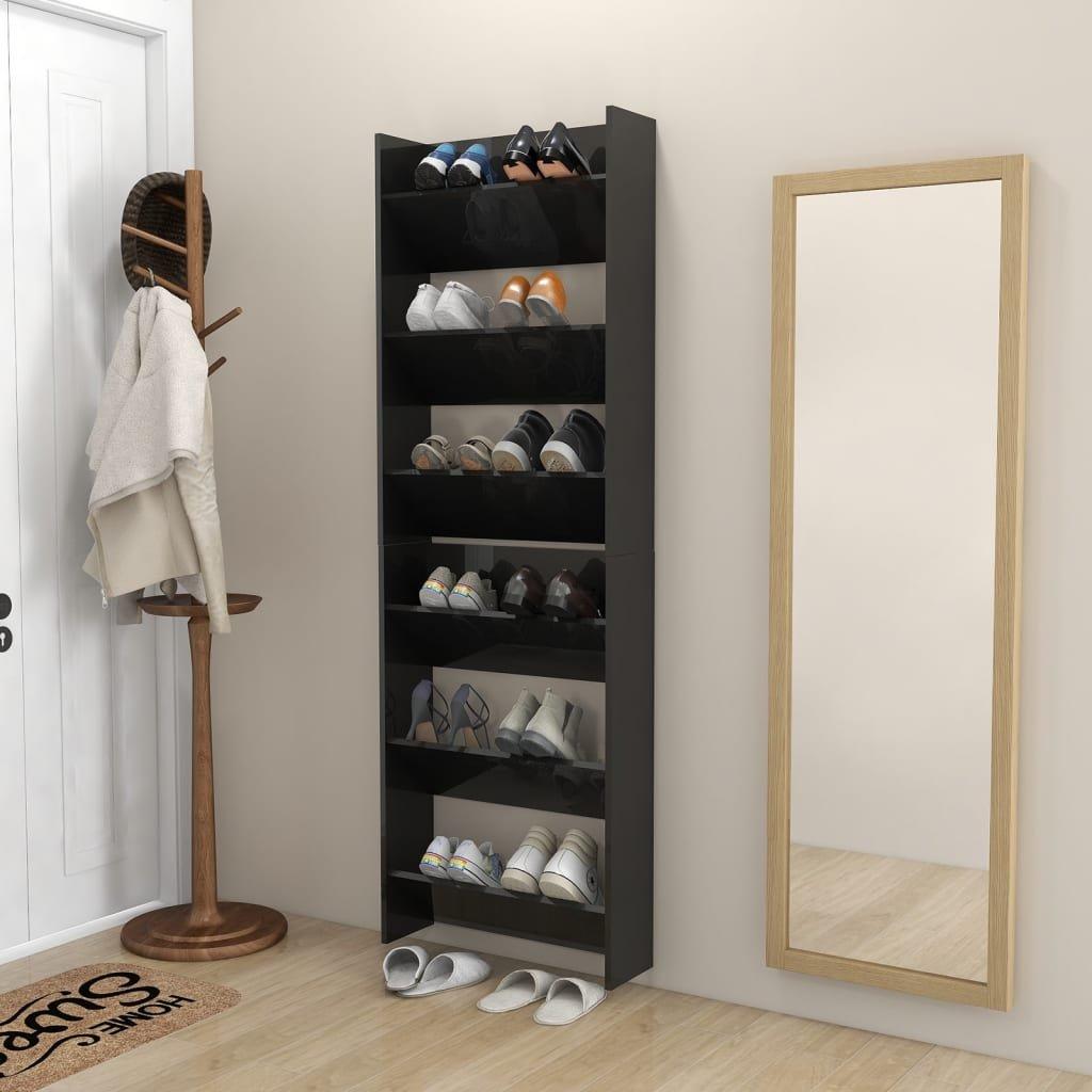 VidaXL Armoire à chaussures murale bois d'ingénierie  