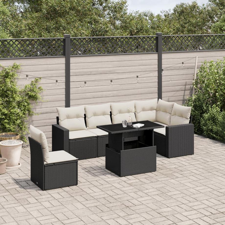 VidaXL set divano da giardino Polirattan  