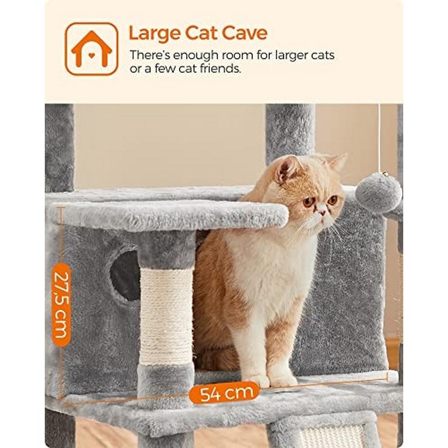 Pricenet  Extra hoher Kratzbaum mit Treppe für große Katzen 