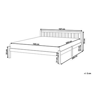 Beliani Letto en Legno di pino Scandinavo FLORAC  