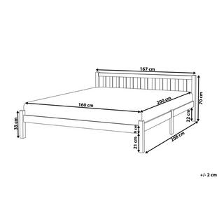 Beliani Letto en Legno di pino Scandinavo FLORAC  