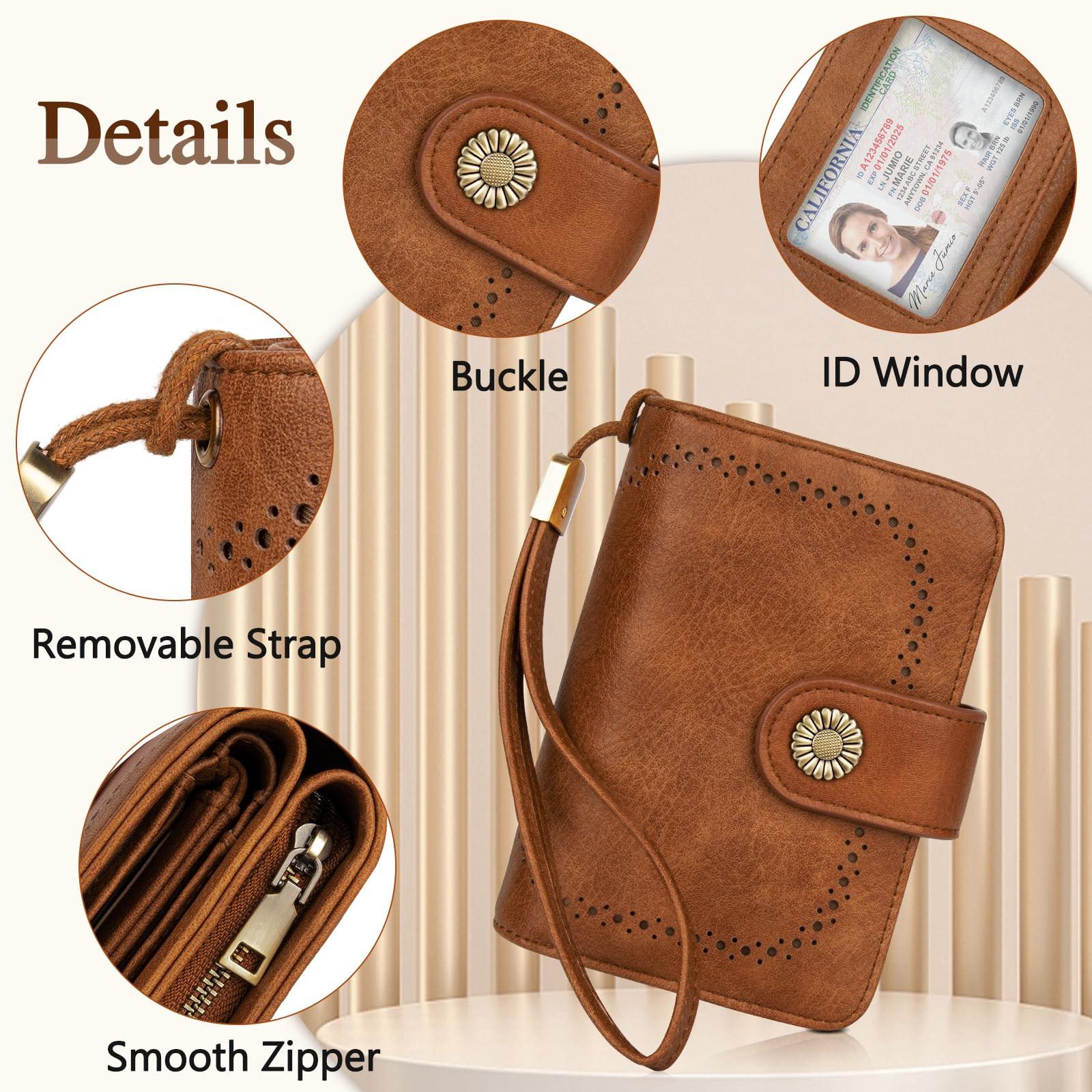 Only-bags.store Portafoglio Vintage Grande Capacità in Pelle PU  