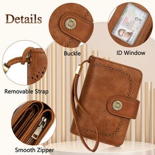 Only-bags.store Portafoglio Vintage Grande Capacità in Pelle PU  