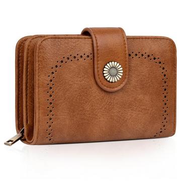 Brieftasche Große Kapazität PU-Leder Vintage Brieftasche