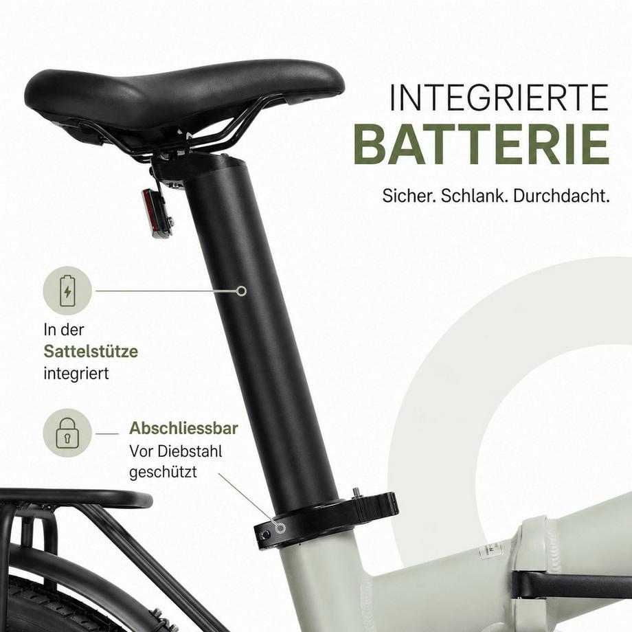 TWHEELS  Bicicletta Elettronica Pieghevole 