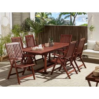 Beliani Tavolo da pranzo allungabile da giardino en Legno d'acacia Classico TOSCANA  