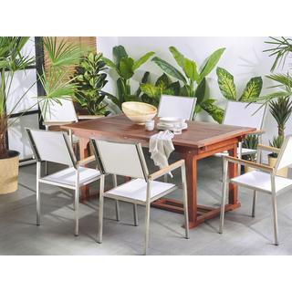 Beliani Tavolo da pranzo allungabile da giardino en Legno d'acacia Classico TOSCANA  