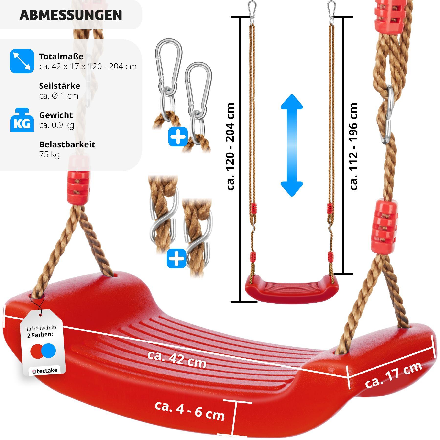 Tectake  Schaukelsitz Swifty, rutschfest und höhenverstellbar 